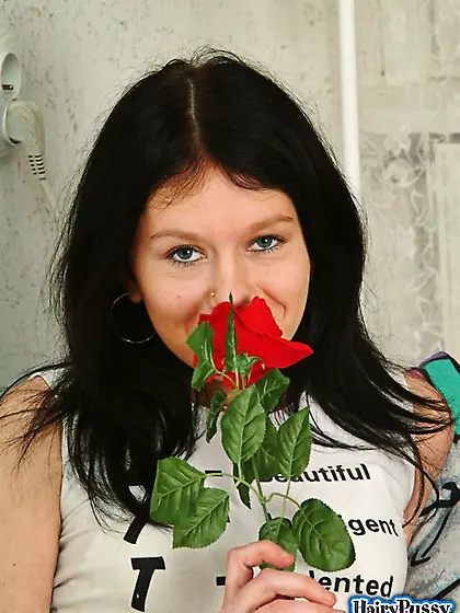 Black haired gal rose