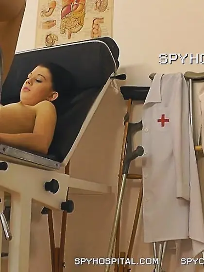 Skinny babe wearing orange