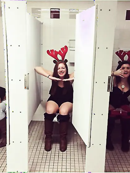 Toilet and pee girls