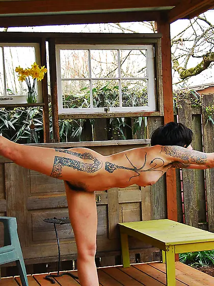 Nude yoga hippie goddess