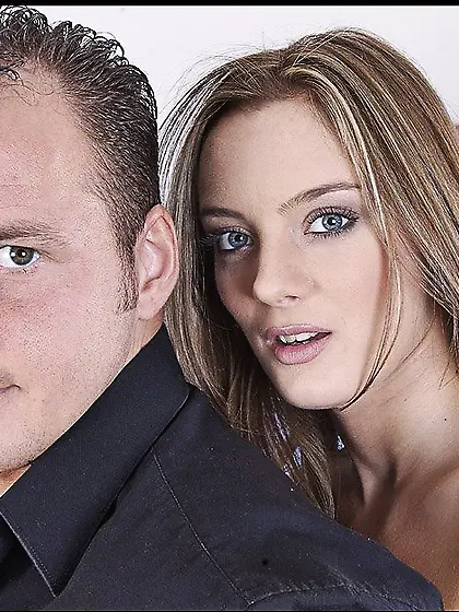 Sexy brunette Maya Gold swallowing cock again and again until he