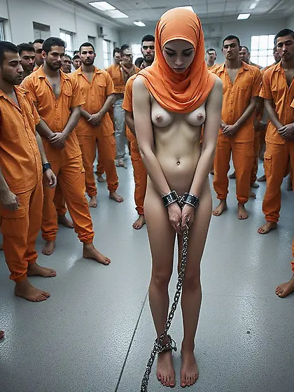 Hijabi girl in Male prison