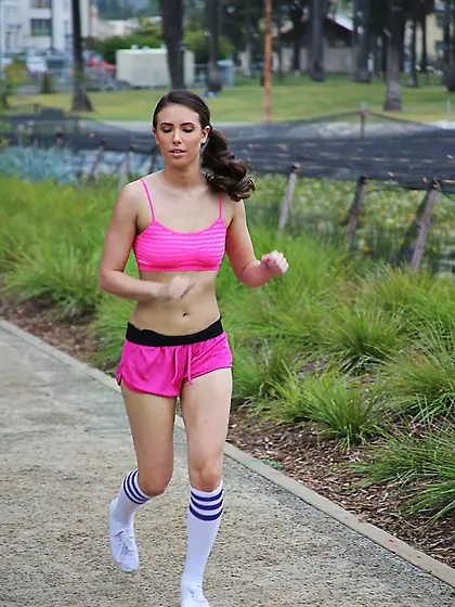 It ain't easy for Casey Calvert to keep up that top notch physiq