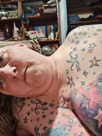 Ridiculous tattooed slut wife