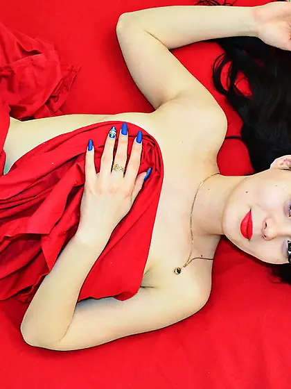 White teen black hair