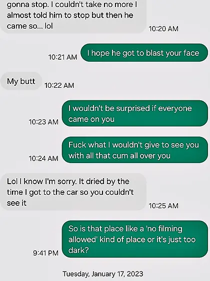 Candy's cheating gangbang texts