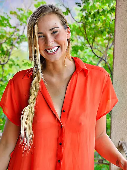 Ravishing blonde girl with the perfect smile Courtney Dillon sho