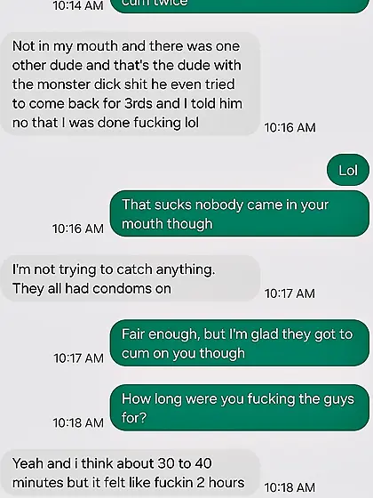 Candy's cheating gangbang texts