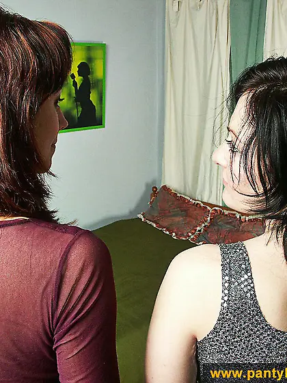 Red and black pantyhose girls