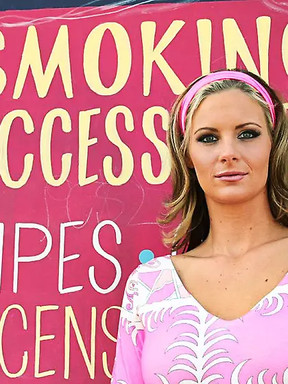 Blue eyed doll Phoenix Marie with big boobs takes on gigantic bl