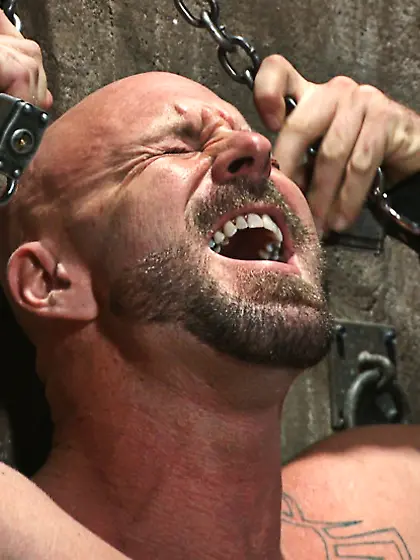 Hard man tied whipped