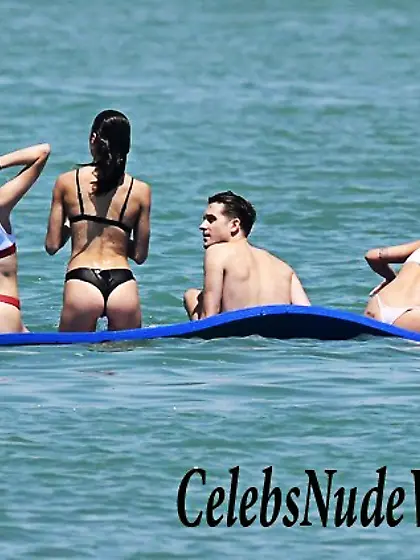 Halsey Wearing A White Thong Bikini On A Yacht
