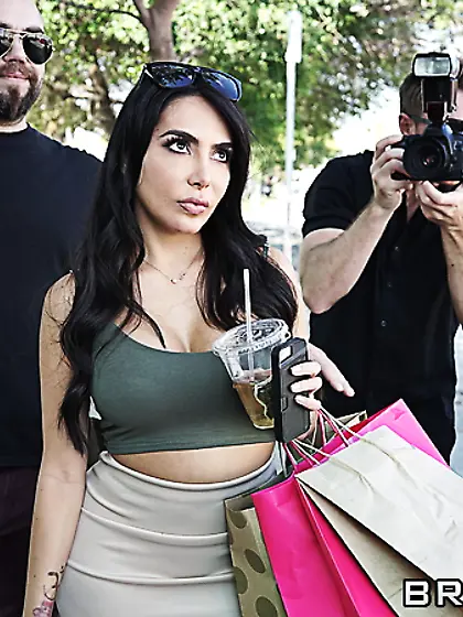 Chubby brunette gets so hot that she takes off her clothes outdo