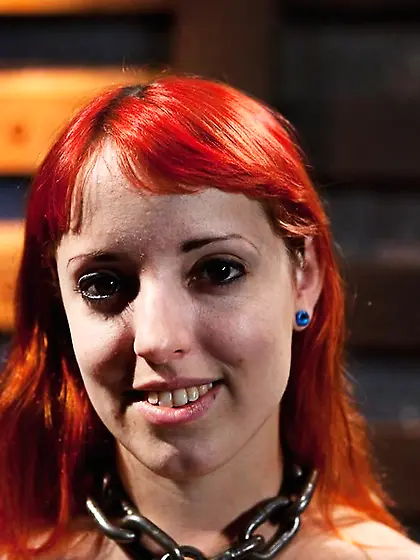 Punk chick striking red