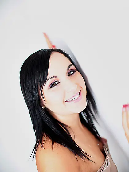 Brunette Lexi Allure licking every inch of hard dick and tasting