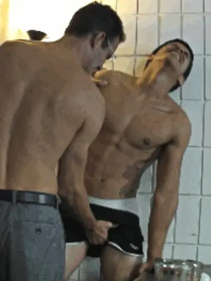 Horny guys pleasuring dick