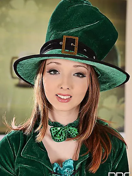 Adorable redhead with huge knockers Lucie Wilde poses in a sexy
