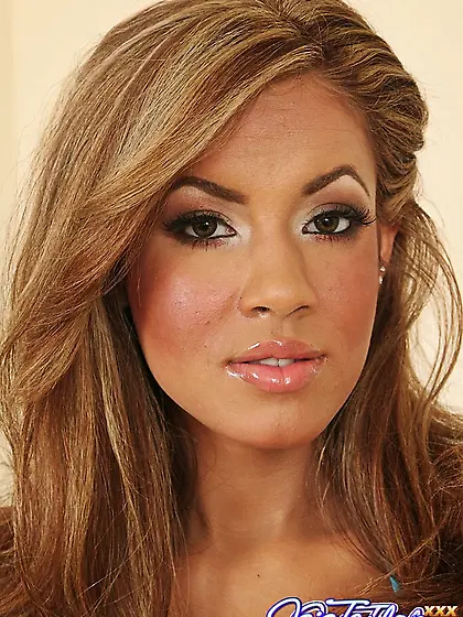 Wild goddess in a blue bikini undresses