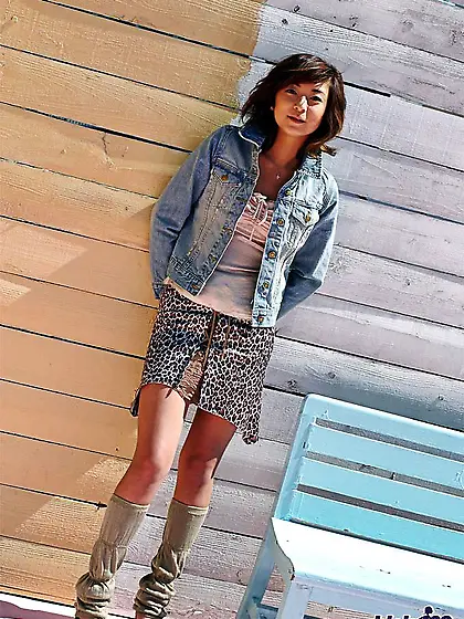 Wearing panties and posing in front of the camera is what Nao Id