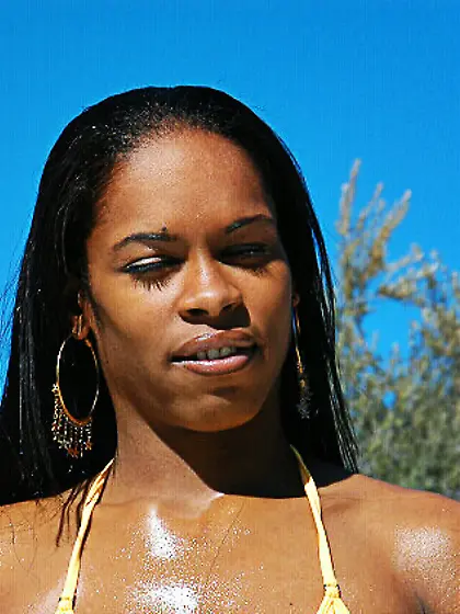 Ebony cutie with a smooth pussy riding her boyfriend's big