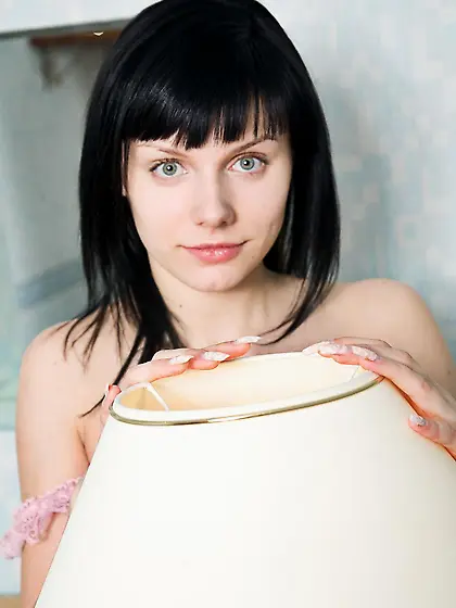 Sexy brunette girl Anna Ac has the most incredible eyes and the