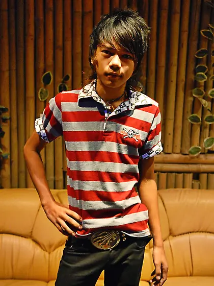 Asian twink sleeping couch