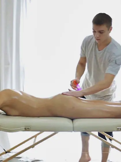 European oiled teens