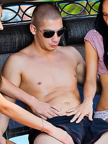 Dirty bitch watches horny