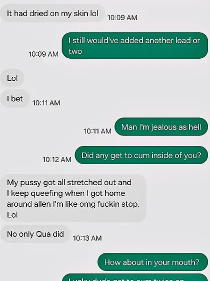 Candy's cheating gangbang texts