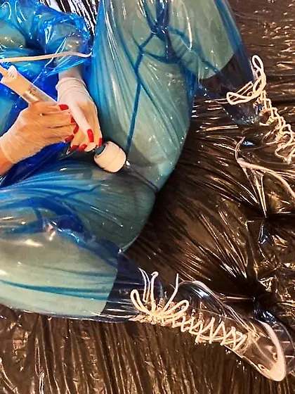 Blue Transparent PVC and Clear PVC Boots 2