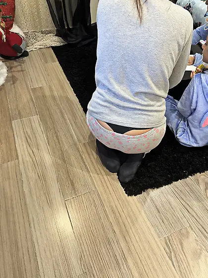 My wife at home- candid voyeur (thong)