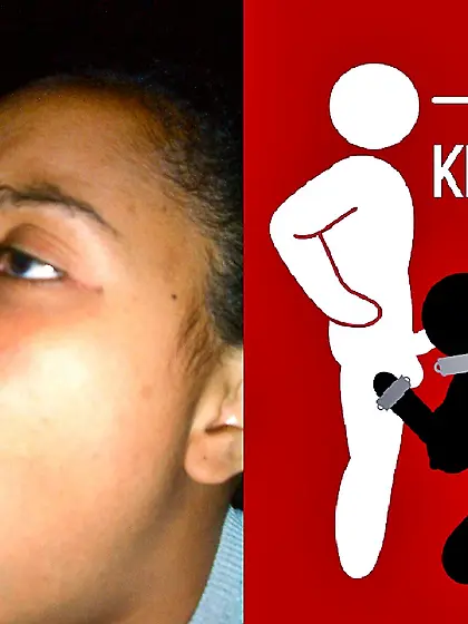 17 Latina choking on white phat cock