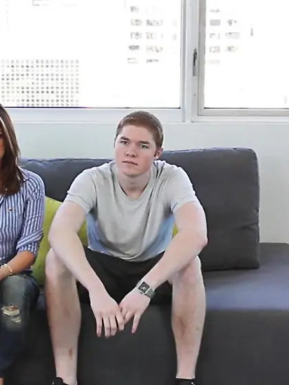 Young gal nailed boyfriend