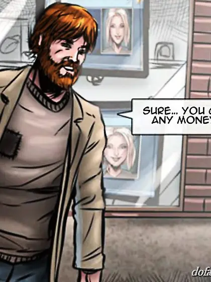 Affluent man offer street