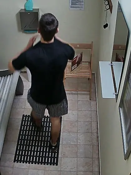 Sexy muscled twink undressing