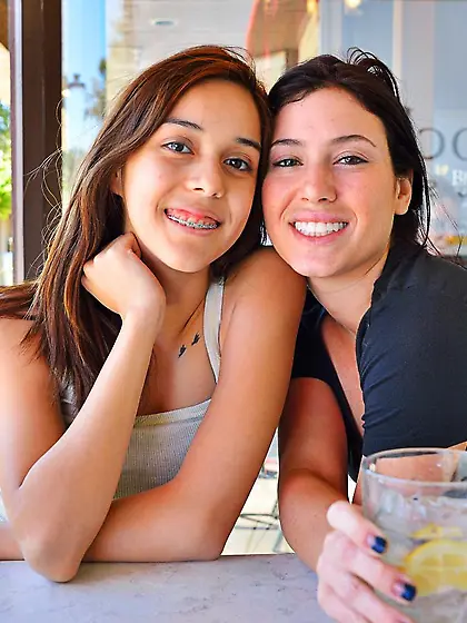 Slim little lesbian Kristina Bell plays with her hot friend and