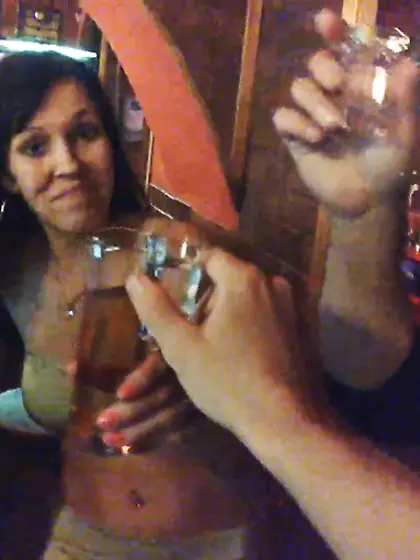 Relaxed girl dancing lingerie