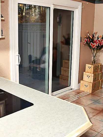 Blonde teen Alyssa Branch spreads pussy lips with hands and stic