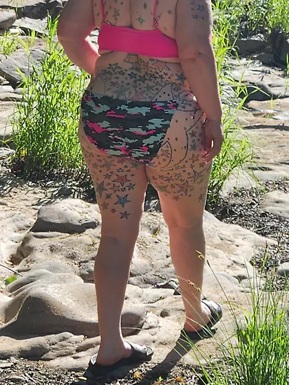 Ridiculous tattooed slut wife