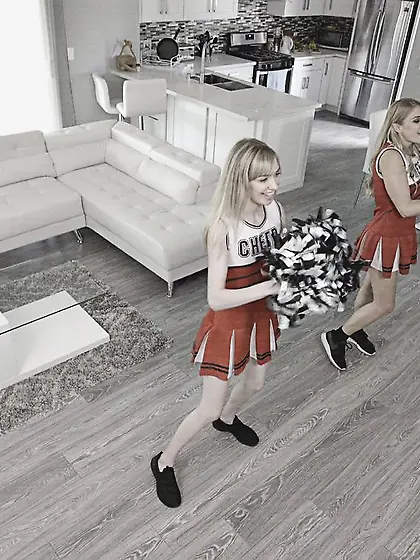 Uniform horny step sister