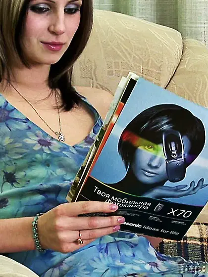 Russian teen blonde masturbating excited by sex magazine