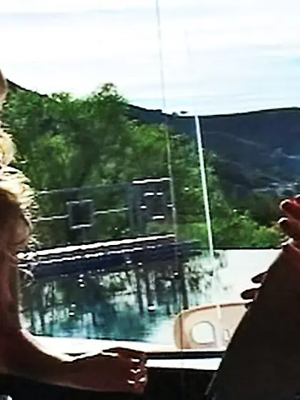 Hot lesbian chicks playing sexy games outdoors