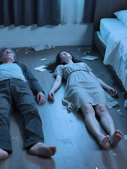 Middle aged couple dead in their bare feet