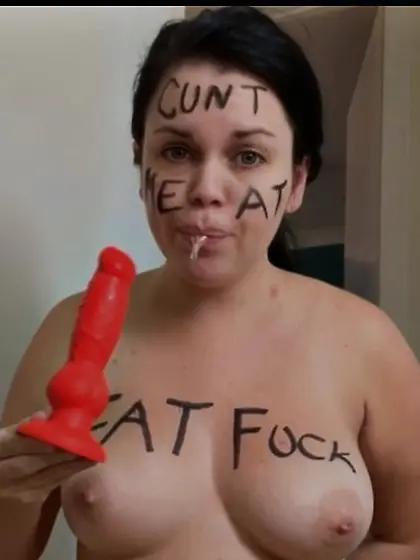 Just some dumb trash pig cunt