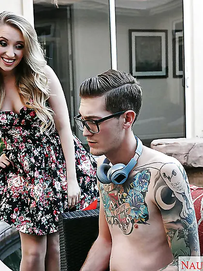 Oral big tits lingerie