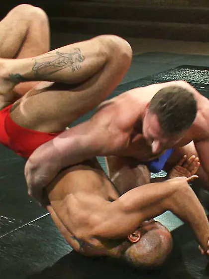 Man gets cock in mouth and ass after rough...