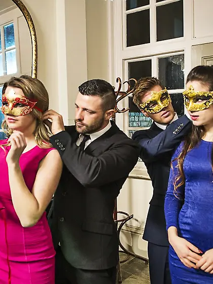 Tiny tits first time swingers