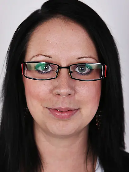 Sexy brunette chick glasses