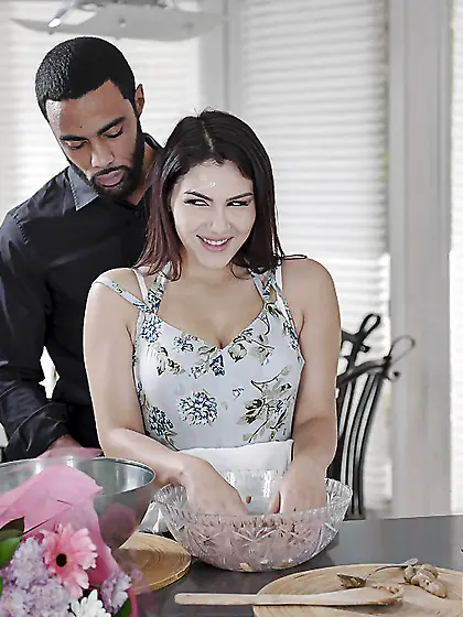 Interracial hairy pussy licking