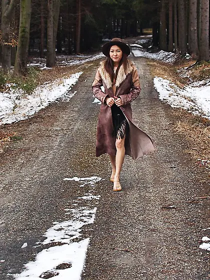 Hottie in a hat roaming the beautiful wilderness while totally n